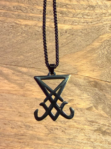 Sigil of Lucifer Necklace - Black