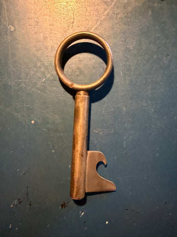Vintage Key Corkscrew & Bottle Opener - 1940s Napier Silver Plated