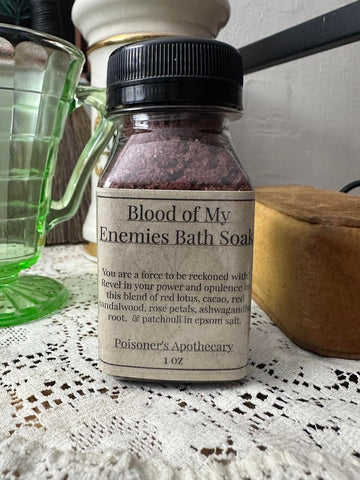 Blood of My Enemies Bath Salt Soak - 1 oz Jar