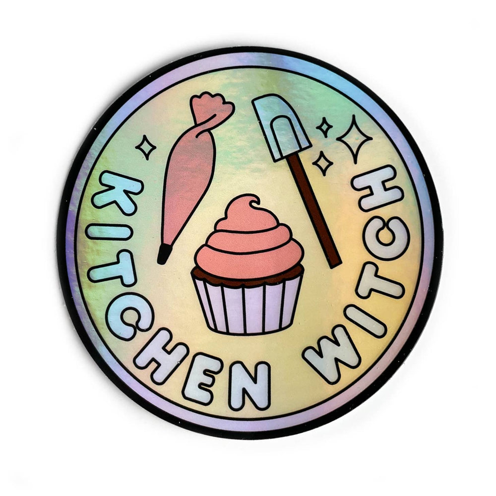 Kitchen Witch Holographic Sticker