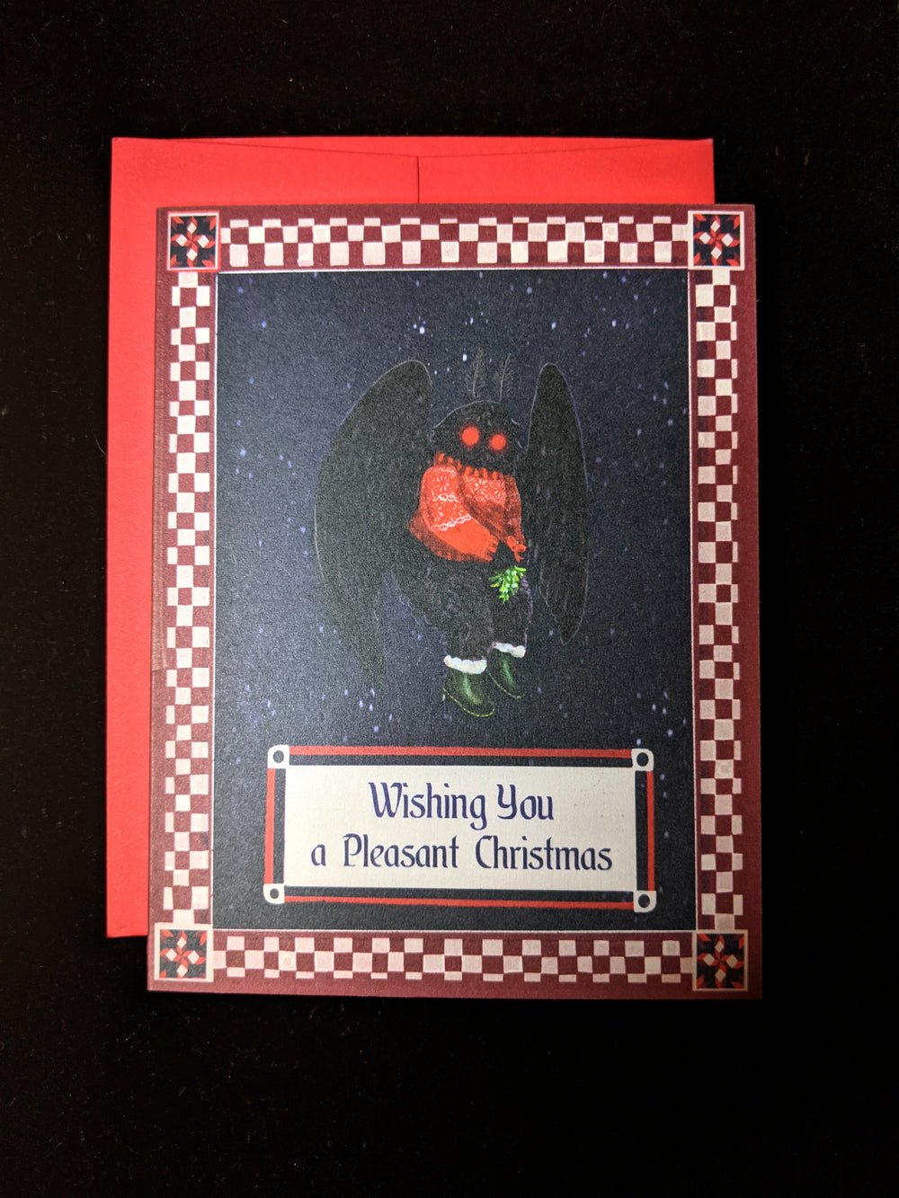 Mothman Christmas Greeting Card