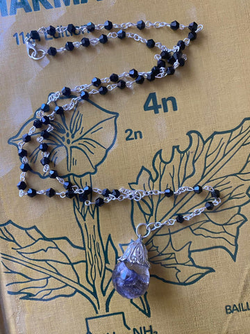 Wolfsbane Globe Pendant on Rosary Chain