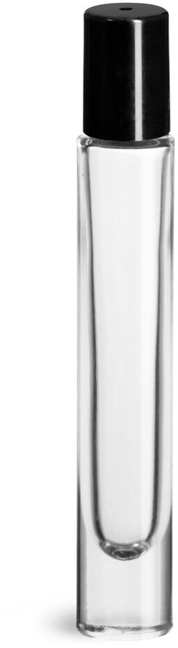 Tall clear glass roller bottle - 10 ml