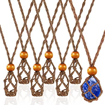 
                  
                    Macrame crystal holder necklace
                  
                