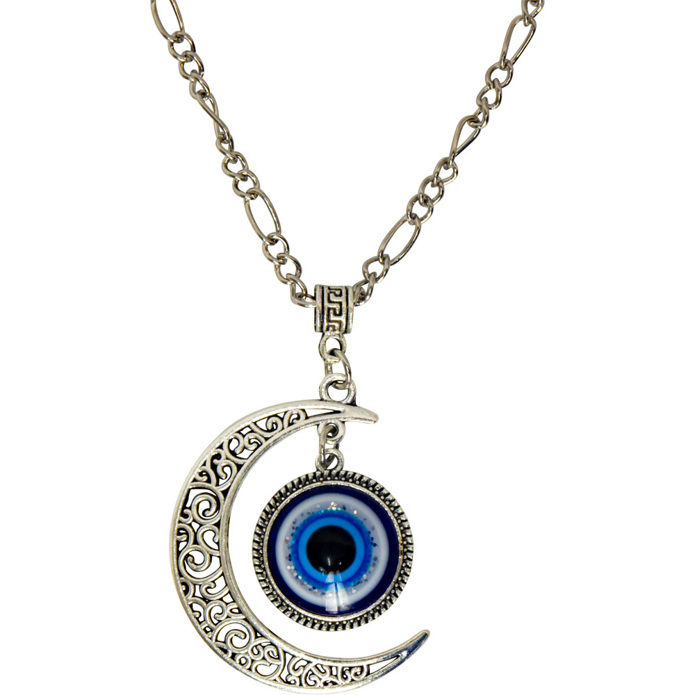 Evil Eye Moon Necklace