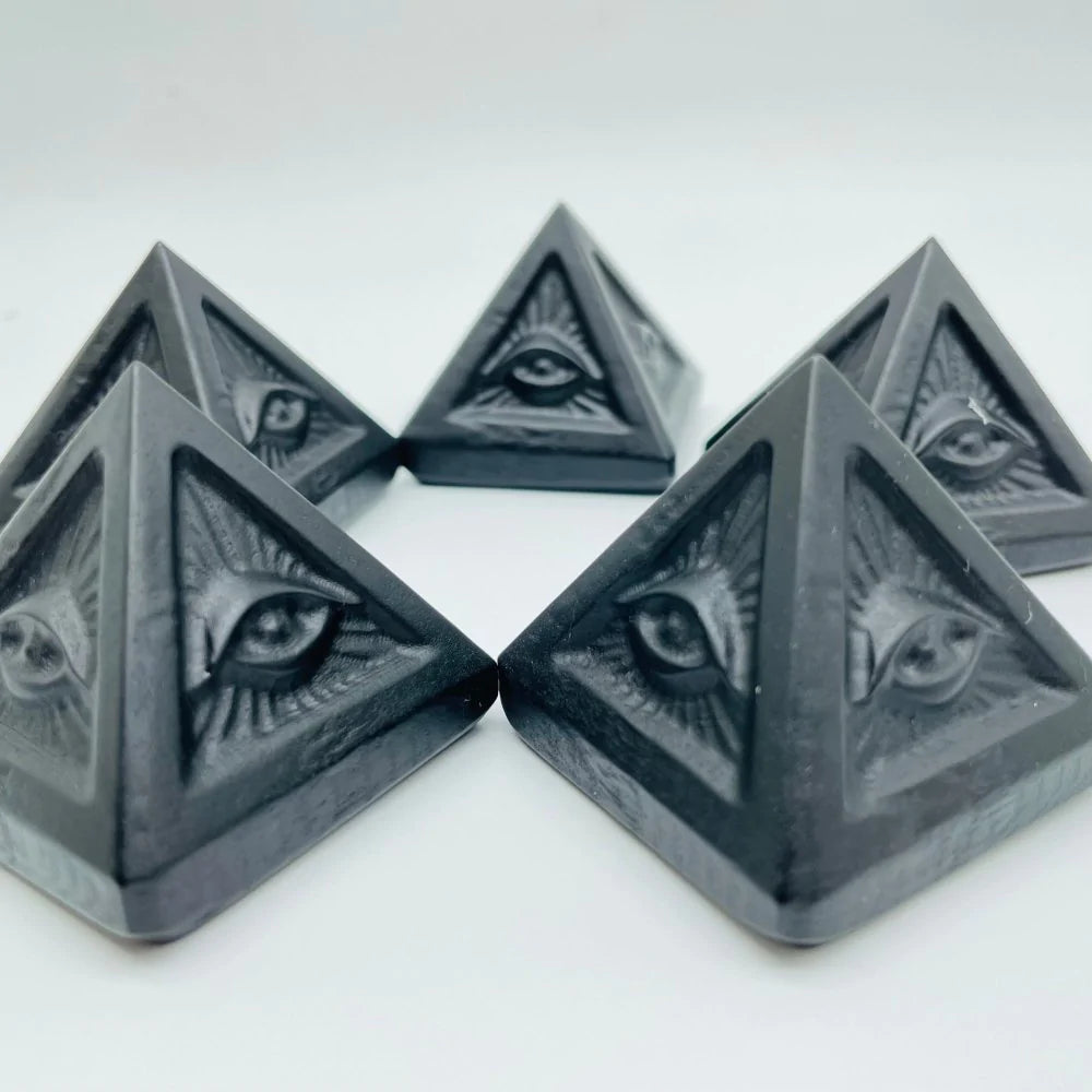 Black Obsidian Devil's Eye Pyramid